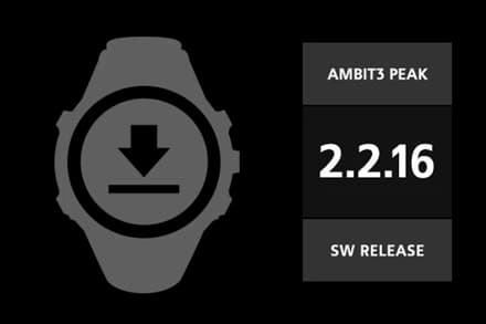 Suunto Ambit3 Peak软件更新,2016年7月